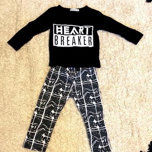 Size 2T cute heartbreaker outfit